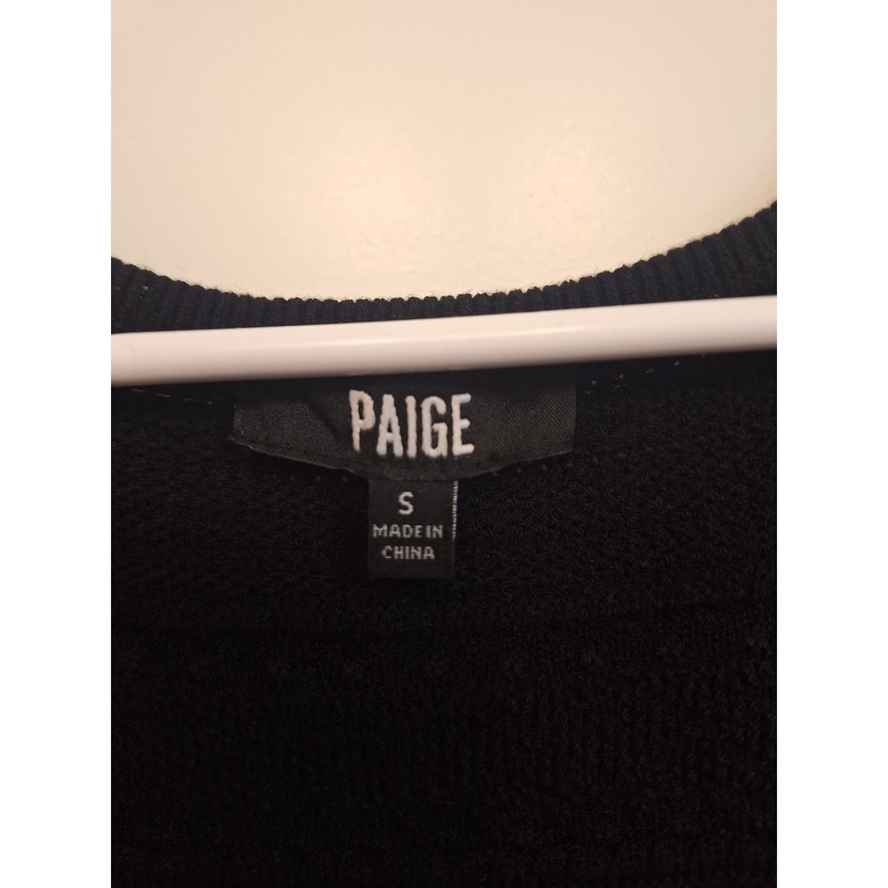 Paige Iman Black U Neck Sweater Tank Size Small - Picture 4 of 5